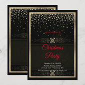 Elegant Black Diamonds Lijst Kerst Kaart (Voorkant / Achterkant)