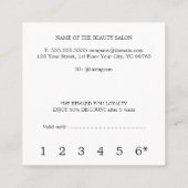 Elegant Black Dotted Faux Gold Stripe Beauty Klantenkaartje (Achterkant)