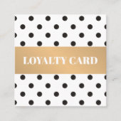 Elegant Black Dotted Faux Gold Stripe Beauty Klantenkaartje (Voorkant)