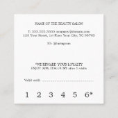 Elegant Black Dotted Faux Gold Stripe Beauty Klantenkaartje (Achterkant)