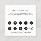 Elegant Black Dotted Faux Gold Stripe Loyalty Kaar (Achterkant)