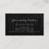 Elegant Black Driving Monogram Glitter Salon Drip Visitekaartje (Achterkant)