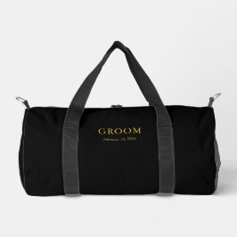 Elegant Black Duffle Bag for Groomsmen Gift Plunjezak