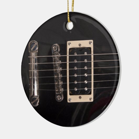 Elegant Black Electric Guitar Ornament (Links)