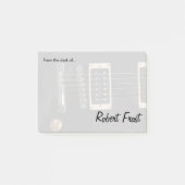 Elegant Black Electric Guitar Strings Closeup Post-it® Notes (Voorkant)
