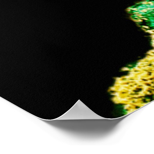 Elegant Black Emerald Gold Birthday WelkomstPoster Poster (Hoek)