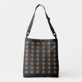 Elegant Black en Beige Pattern Crossbody Tas (Achterkant)