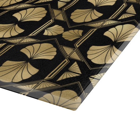 Elegant Black en Gold 1920s Art Deco  Snijplank (Hoek)