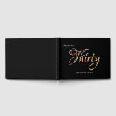 Elegant Black en Gold 30th Birthday Gastenboek (Volledig)