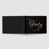 Elegant Black en Gold 40e verjaardag Gastenboek (Volledig)