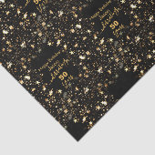 Elegant Black en Gold 50e verjaardag Tissuepapier (Detail)
