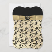 Elegant Black en Gold 50th Jubileum Invitation Kaart (Voorkant)