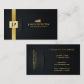 Elegant Black en Gold Accounting met logo Visitekaartje (Voorkant / Achterkant)