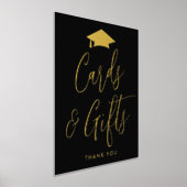 Elegant Black en Gold Afstuderen Kaarten en cadeau Folie Afdrukken (Laagn)