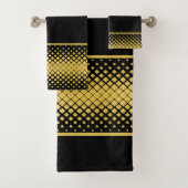 Elegant Black en Gold Bad Handdoek (Insitu)