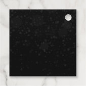 Elegant Black en Gold Baubles Merry kerst Bedankjes Labels (Achterkant)