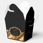 Elegant Black en Gold Bedankdoosjes (Geopend)