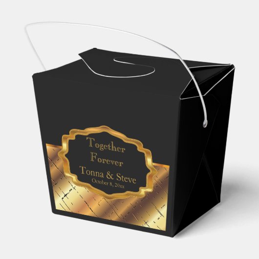 Elegant Black en Gold Bedankdoosjes (Achterkant)