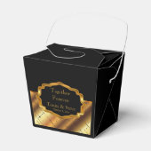 Elegant Black en Gold Bedankdoosjes (Voorkant Zijde)