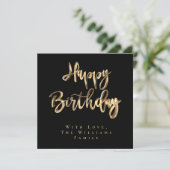 Elegant Black en Gold Blik Bliksdag Feestdagenkaart