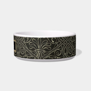 Elegant Black en Gold Celtic Knot Pet Dish Voerbakje