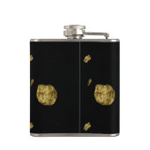 Elegant Black en Gold Coins Heupfles (Achterkant)