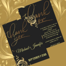 Elegant Black en Gold Custom Wedding