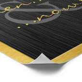 Elegant Black en Gold Dan en nu 50e Jubileum Poster (Hoek)