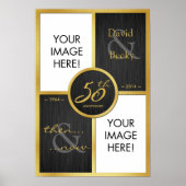 Elegant Black en Gold Dan en nu 50e Jubileum Poster (Voorkant)