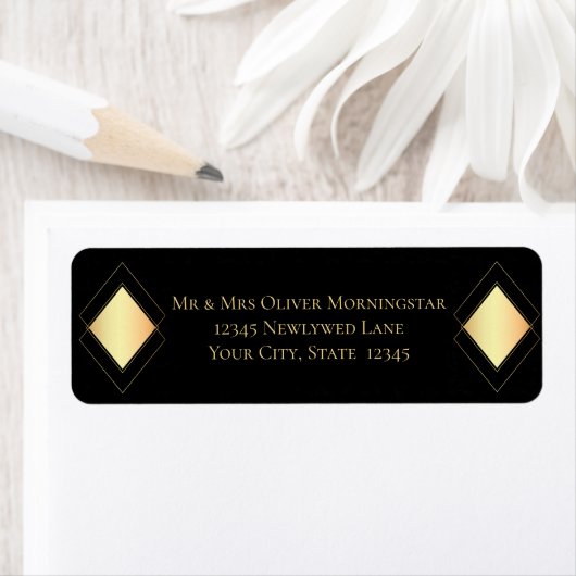 Elegant Black en Gold Etiket (Insitu)