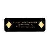 Elegant Black en Gold Etiket (Voorkant)