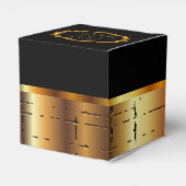 Elegant Black en Gold Favor Box Bedankdoosjes (Achterkant)