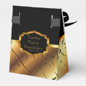 Elegant Black en Gold Favor Box Bedankdoosjes (Achterkant)