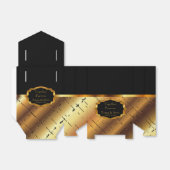 Elegant Black en Gold Favor Box Bedankdoosjes (Uitgevouwen)