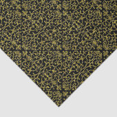 Elegant Black en Gold Filigree Pattern Tissuepapier (Detail)