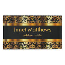 Elegant Black en Gold Floral Damask