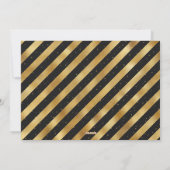 Elegant Black en Gold Foil Foto met prettig kerstf Feestdagenkaart (Achterkant)