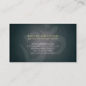Elegant Black en Gold Foil Lotus Yoga Instructor Visitekaartje (Achterkant)