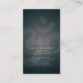 Elegant Black en Gold Foil Lotus Yoga Instructor Visitekaartje (Achterkant)