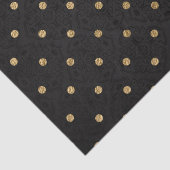 Elegant Black en Gold Foil Polka Dots Pattern Tissuepapier (Detail)