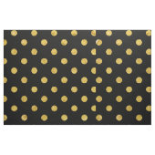 Elegant Black en Gold Foil Polka Pit Pattern Stof (Fat Quarter)