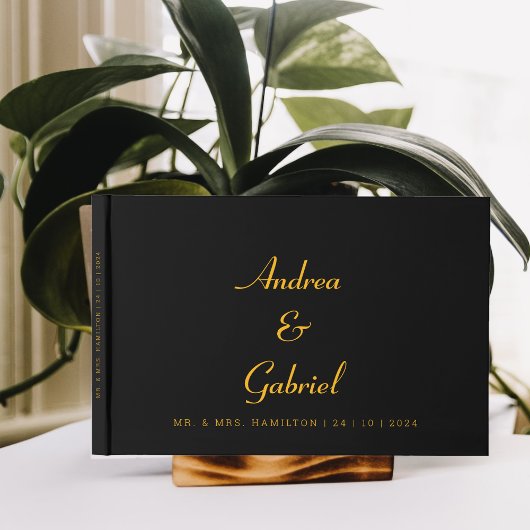 Elegant Black en Gold Gastenboek