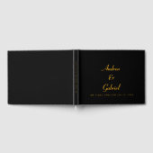 Elegant Black en Gold Gastenboek (Volledig)