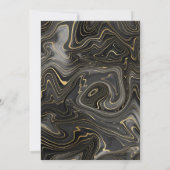 Elegant Black en Gold Geode Strata Sweet 16 Kaart (Achterkant)