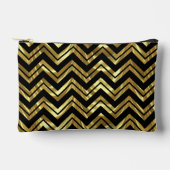 Elegant Black en Gold Geometric Chevron Pattern Etui (Voorkant)