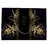  Elegant Black en Gold Gift Bag Groot Cadeauzakje (Achterkant)