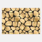 Elegant Black en Gold Giraffes Inpakpapier Vel (Voorkant)