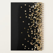Elegant Black en Gold Glitter Small Custom Planner (Achterkant)