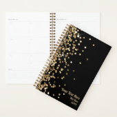 Elegant Black en Gold Glitter Small Custom Planner (Display)