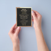 Elegant Black en Gold Grand Opening Flyer (Hand)